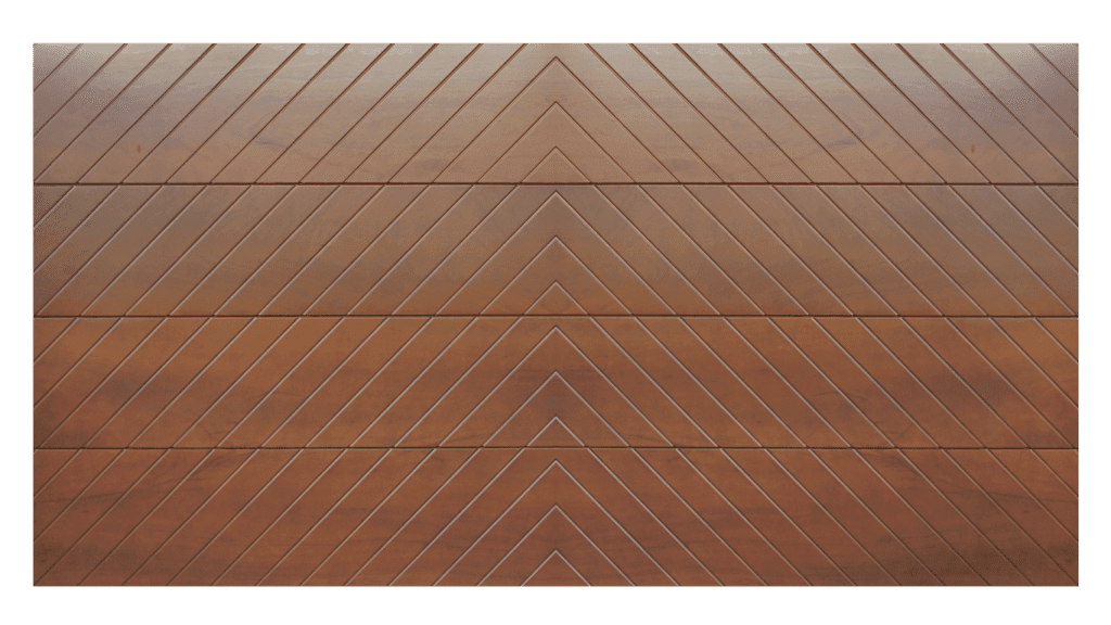Ryterna Okoume wood-clad garage door