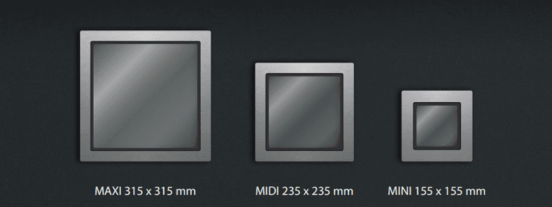 Square stainless steel Ryterna windows