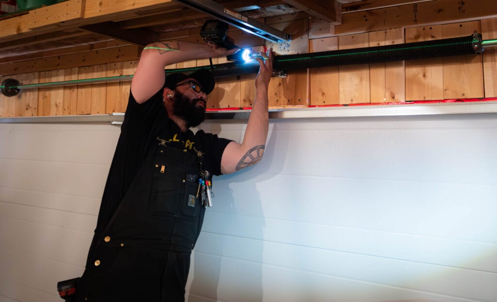 Garage door spring replacement in Edmonton